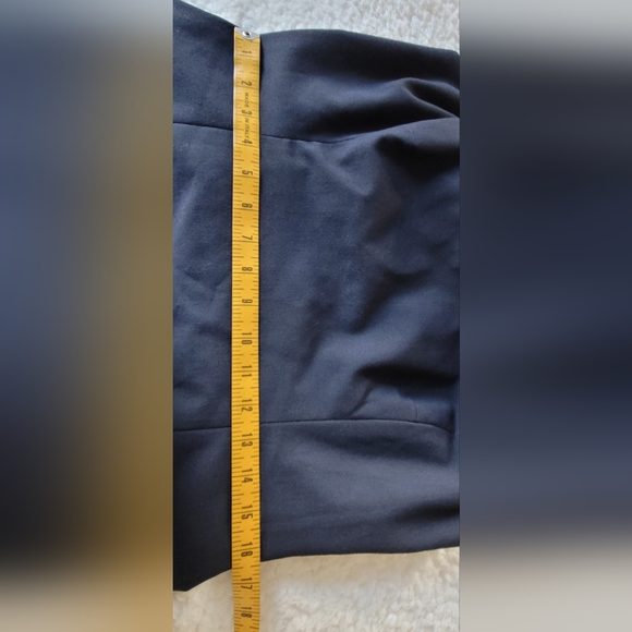 Navy Blue Square Neck Sheath Dress - Picture 7 of 15